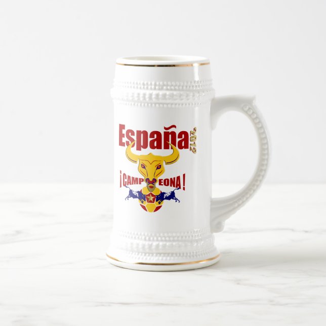 España Campeona Jarro de Cerveza Spanien tjur 2012 Sejdel (Höger)