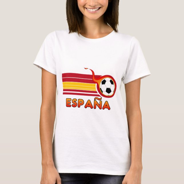 Espana fotbollkvinna T-tröja Tee Shirt (Framsida)