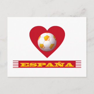 ESPAÑA Fútbol Corazón y Bufanda Brasil 2014 Vykort