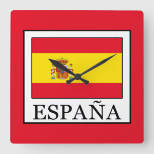 España Fyrkantig Klocka
