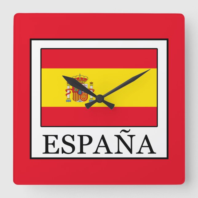 España Fyrkantig Klocka (Framsida)