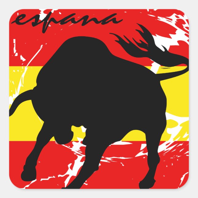 Espana Fyrkantigt Klistermärke (Framsida)