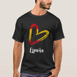 Espana Spain Flagga Heart Spain Roots Espanol Sp T Shirt