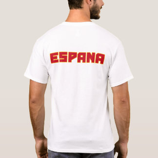 Espana Spanien fet text och flagga symbolskjorta Tee Shirt