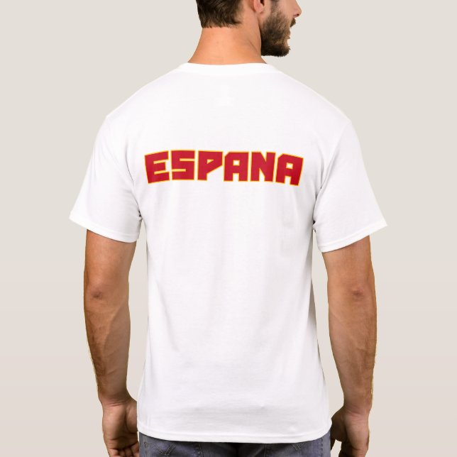 Espana Spanien fet text och flagga symbolskjorta Tee Shirt (Baksida)