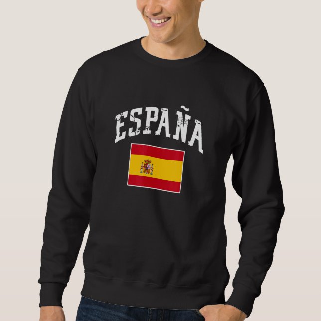 España Spanien Flagga Espana Espanol Lång Ärmad Tröja (Framsida)