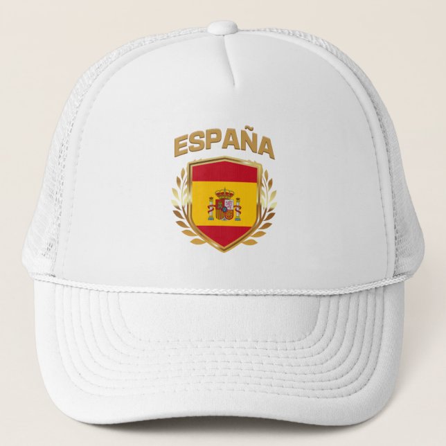 Espana Spanien Flagga Shield Keps (Framsida)