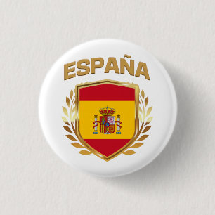 Espana Spanien Flagga Shield Knapp