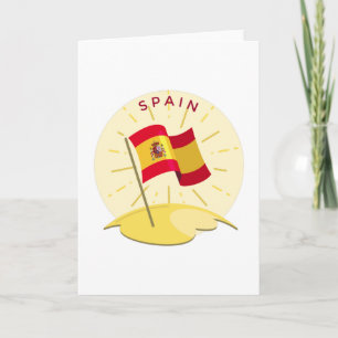 España Spanska Flagga Spanien Sol Travel Gift Kort
