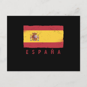 España Spanska Flagga Spanien Vintage Gift Footbal Vykort