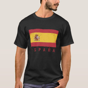España Spanska Flagga Vintage Gift Football T Shirt