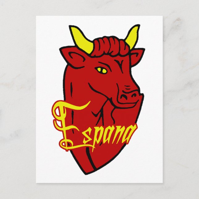 Espana Toro Spain Bull for Spain älskare Vykort (Framsida)