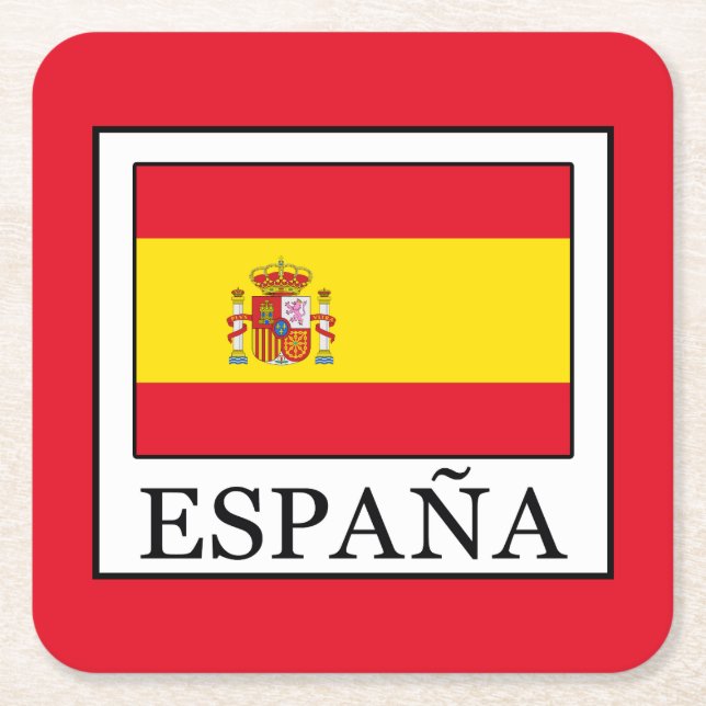 España Underlägg Papper Kvadrat (Framsidan)