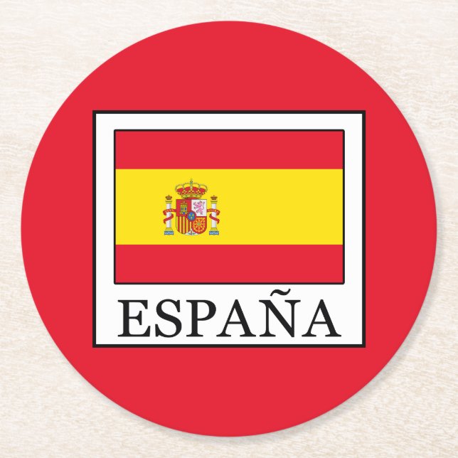 España Underlägg Papper Rund (Framsidan)