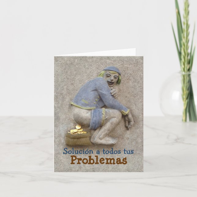 ESPAÑOL / Caca de Oro ~ Tarjeta / Invitación Inbjudan (Framsida)