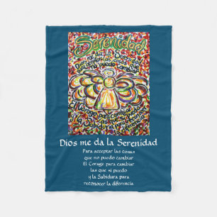 Español Serenity Prayer Dikt Angel Fleece Blanket