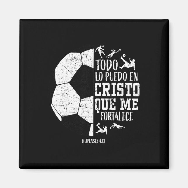 Español Spanish Christian Soccer Fútbol Filipenses Magnet (Framsidan)