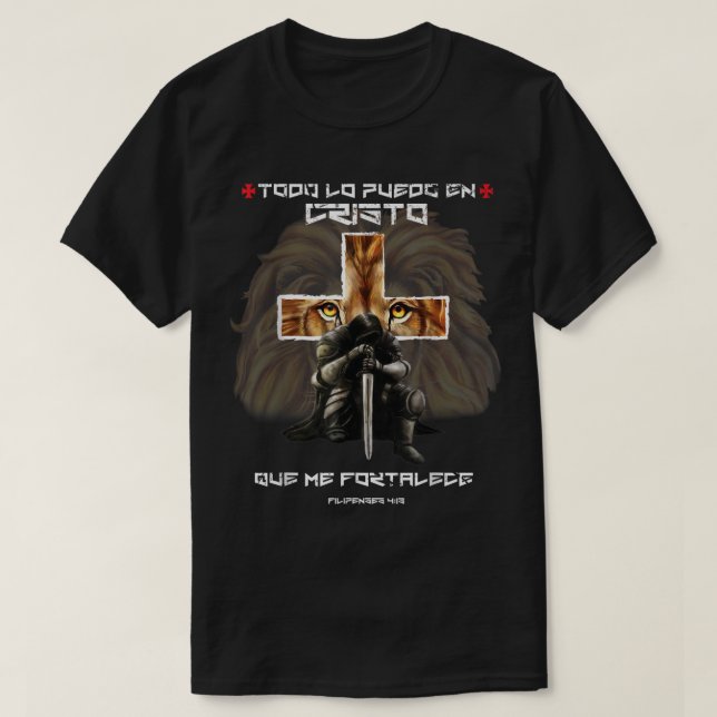 Español Spansk Christian Gifts Kor Lejon Filipen T Shirt (Design framsida)