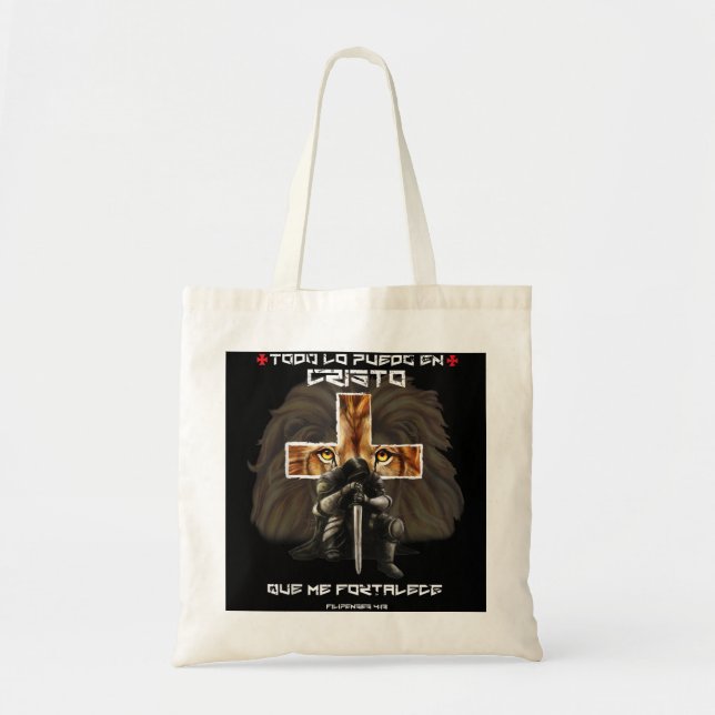 Español Spansk Christian Gifts Kor Lejon Filipen Tygkasse (Framsidan)