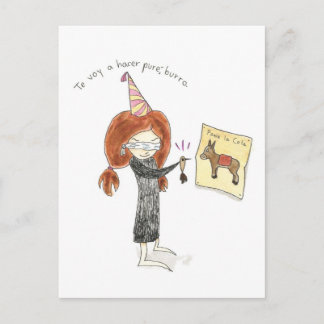 ESPAÑOL Tarjeta De Cumpleaños - Burro Vykort