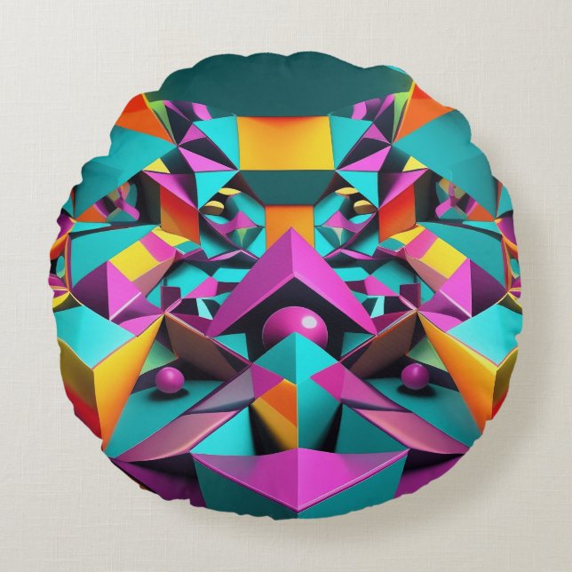 Espejismo Geométrico Rund Kudde (Framsidan)