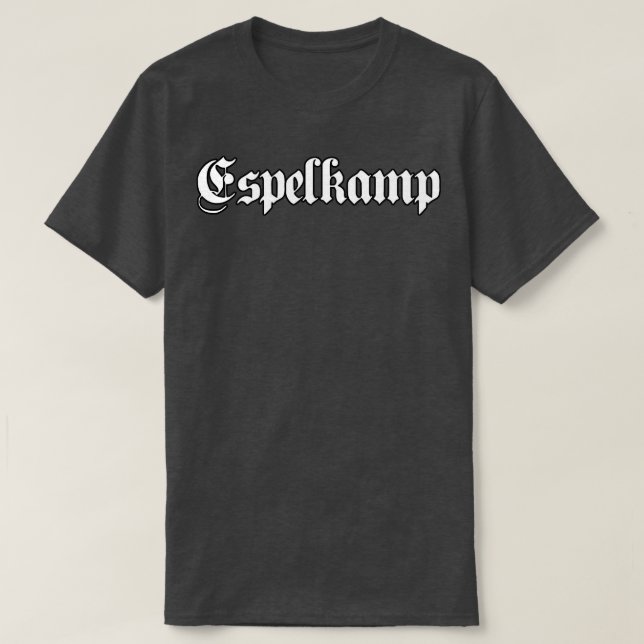 Espelkamp skriven med gottiskt typsnitt t shirt (Design framsida)