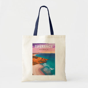 Esperance Australia Travel Art Vintage Tygkasse