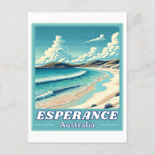 Esperance i Västra Australien Retro Siluett Vykort