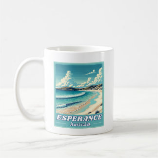 Esperance i Westerna Australien Retro Skyline Kaffemugg