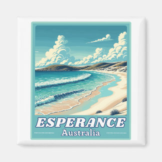 Esperance i Westerna Australien Retro Skyline Magnet