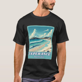 Esperance i Westerna Australien Retro Skyline T Shirt