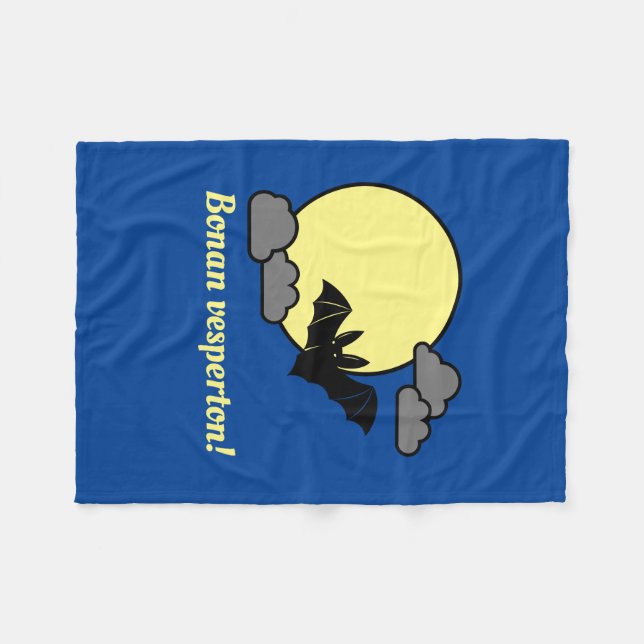 esperanto: Bonan vesperton! Fleecefilt (Framsidan (Horisontell))