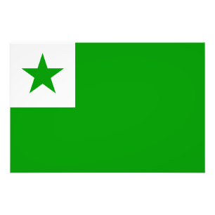 Esperanto - Esperantist flagga Fototryck