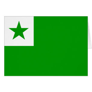 Esperanto - Esperantist flagga Hälsningskort