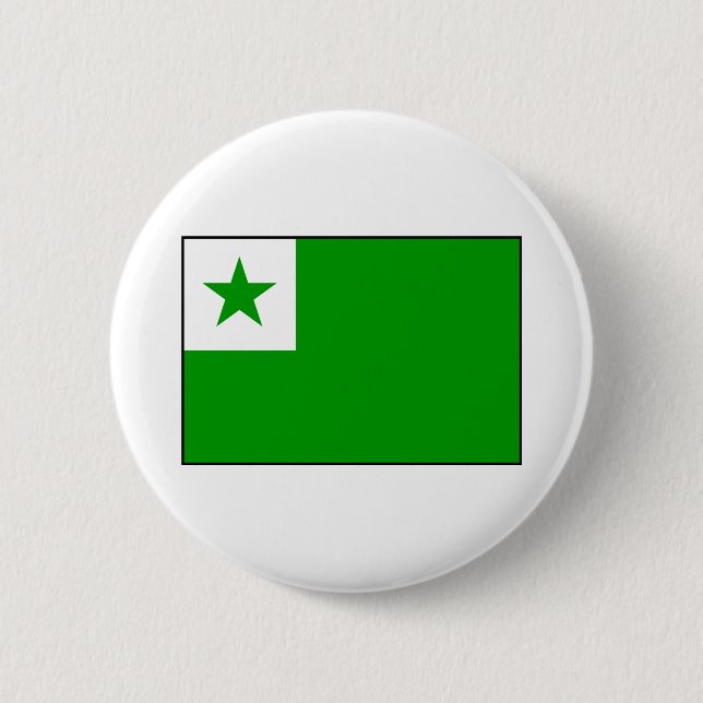 Esperanto - Esperantist flagga Knapp (Framsida)