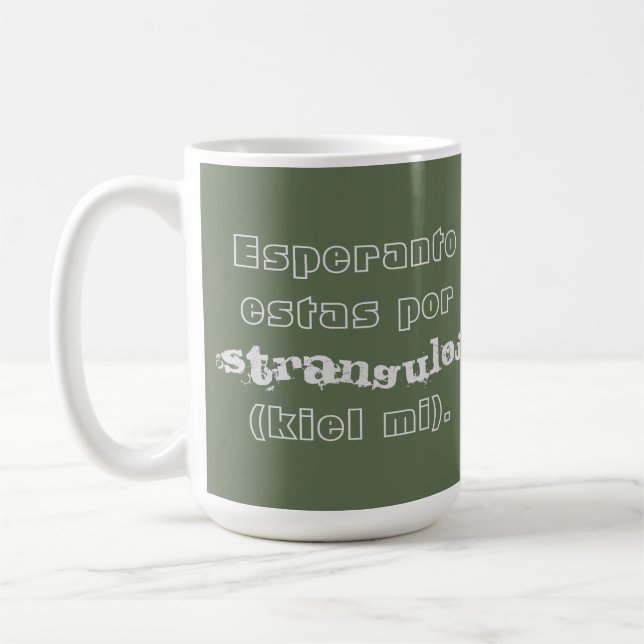 Esperanto estas por strypuloj (kiel mi). kaffemugg (Vänster)