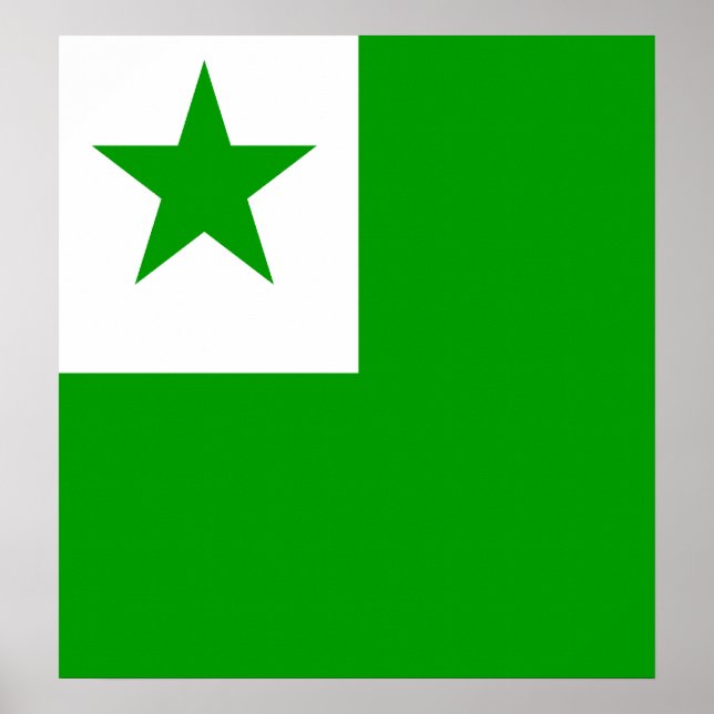 Esperanto Flagga av hög kvalitet Poster (Framsidan)