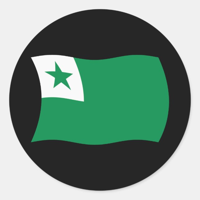 Esperanto Flagga Klistermärke (Framsida)