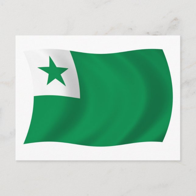 Esperanto Flagga Postkort Vykort (Framsida)