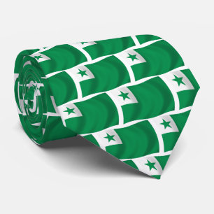 Esperanto Flagga Slipsgördel Slips