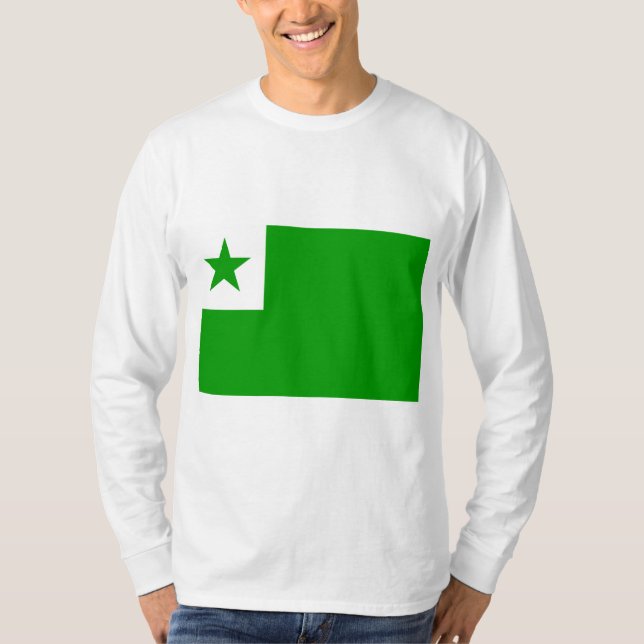 Esperanto Flagga T Shirt (Framsida)