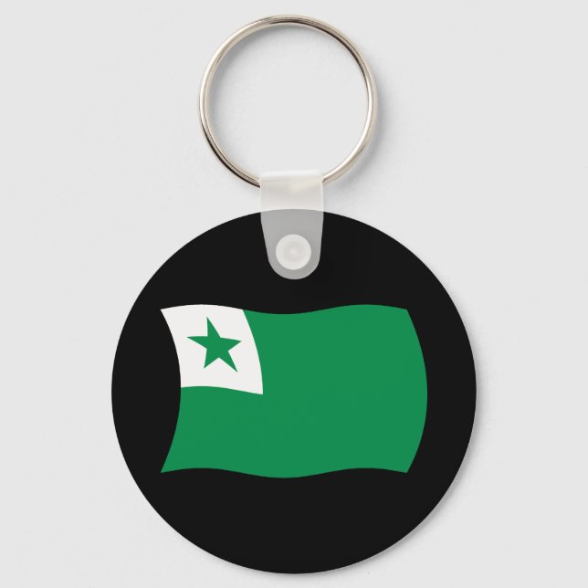 Esperanto Flaggans Nyckelring (Framsida)