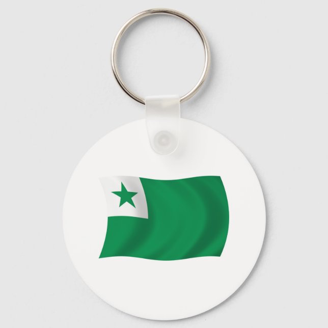 Esperanto Flaggans Nyckelring (Framsida)