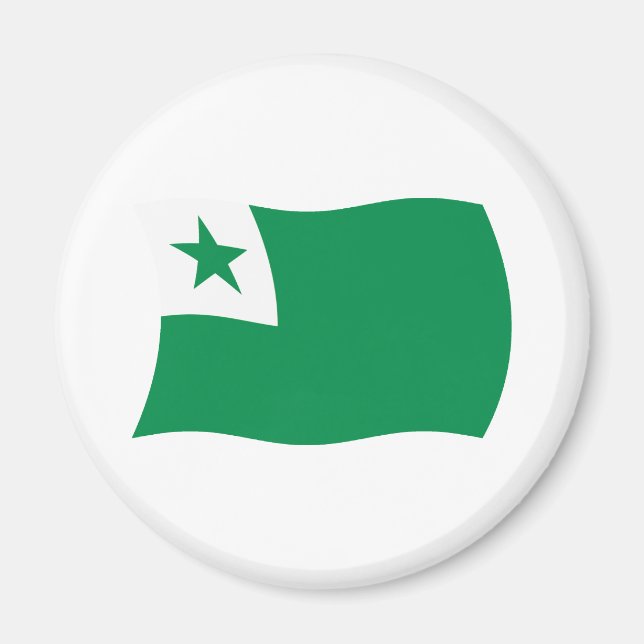 Esperanto Flaggmagnet Magnet (Framsidan)