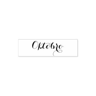 esperanto: Månad: Oktobro (oktober) Självfärgande Stämpel