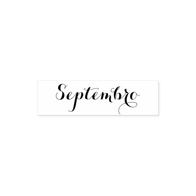 Esperanto: Månad: Septembro (September) Självfärgande Stämpel (Design)