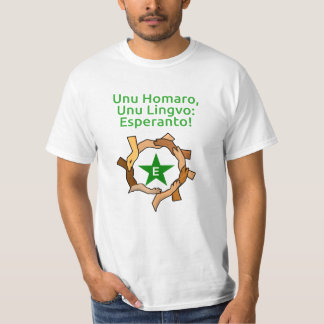 Esperanto mãos fundo incolor t shirt