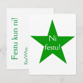 Esperanto: Ni-festu! Inbjudningar