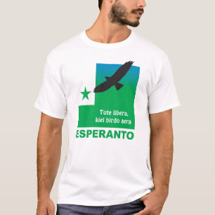 Esperanto / "Tute libera, kiel birdo aera", T Shirt