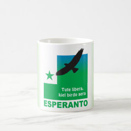 Esperanto-/"Tute libera, kiel birdoaera", Kaffemugg